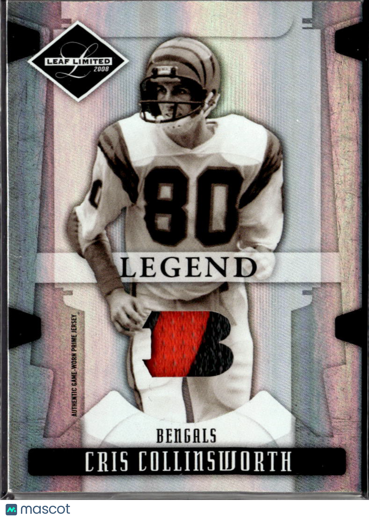 Cris Collinsworth 2008 Leaf Limited Game-Worn Patch /10 Cincinnati Bengals
