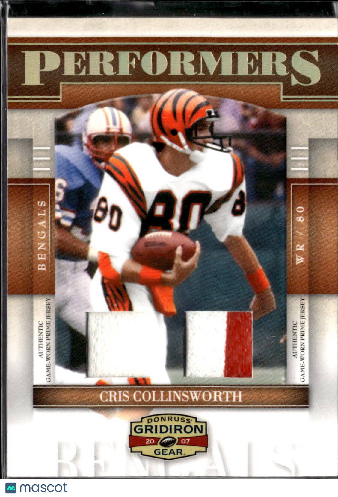 Cris Collinsworth 2007 Gridiron Gear Performers Patch /50 Cincinnati Bengals