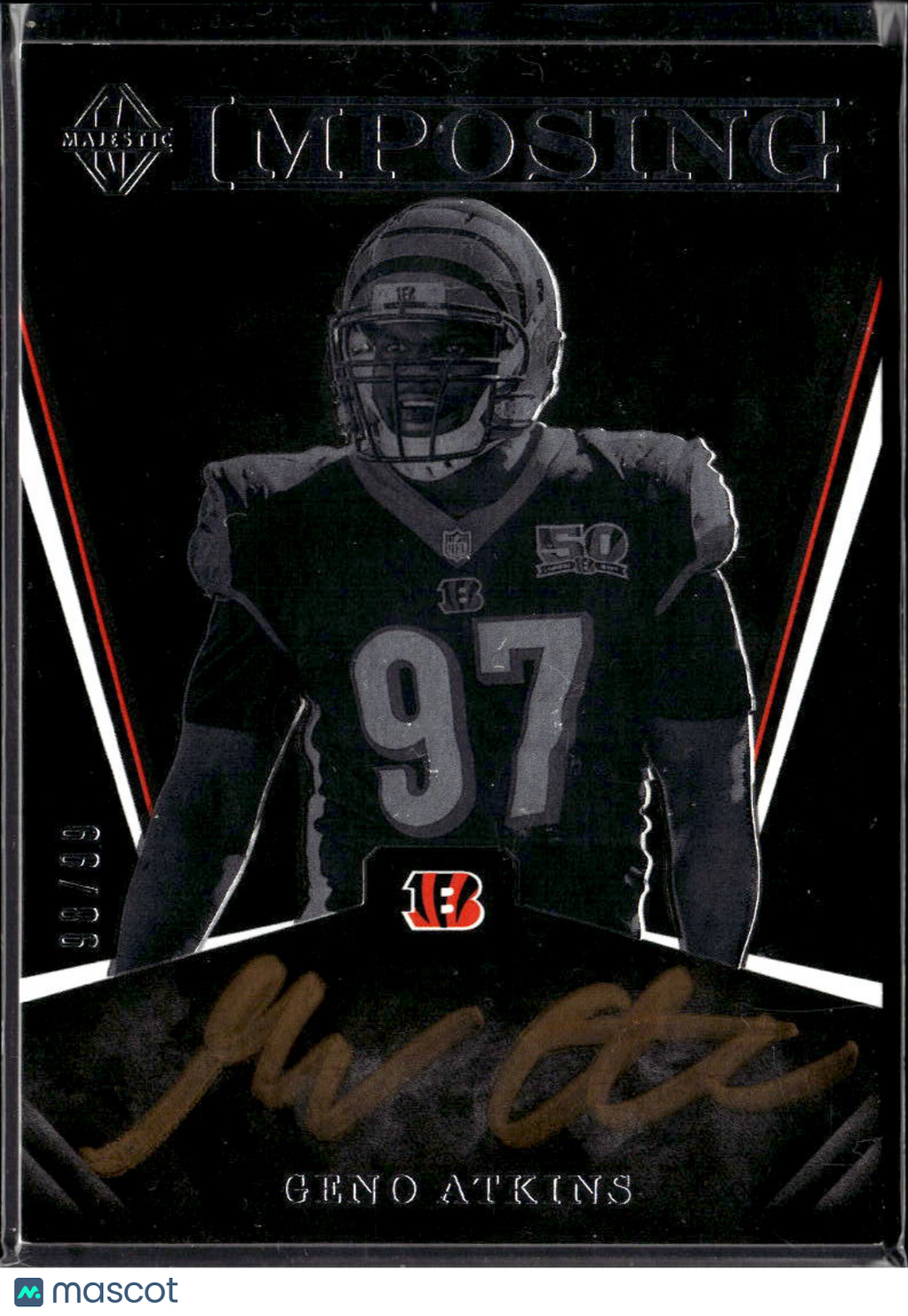 Geno Atkins 2018 Panini Majestic Imposing Auto /99 Cincinnati Bengals