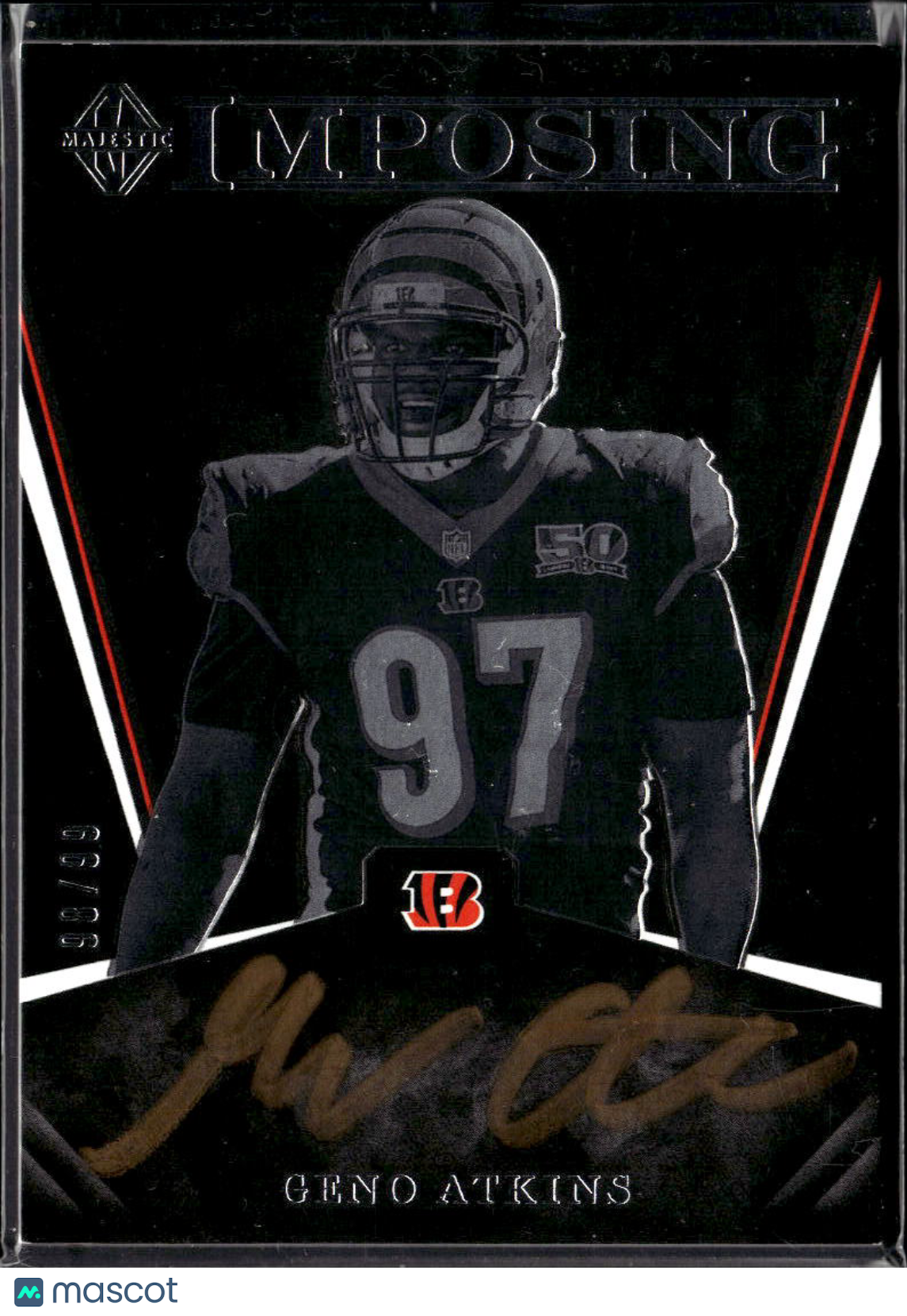 Geno Atkins 2018 Panini Majestic Imposing Auto /99 Cincinnati Bengals