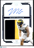 Mason Graham 2025 National Treasures Collegiate Patch RC Auto /39 Michigan