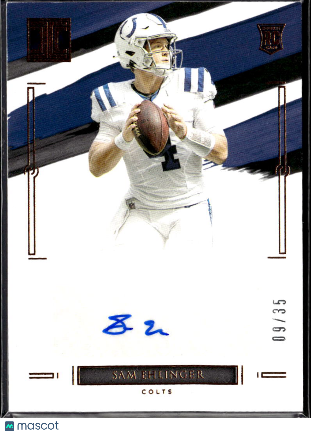 Sam Ehlinger 2021 Panini Impeccable Football RC Auto /35 Indianapolis Colts