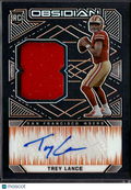 Trey Lance 2021 Panini Obsidian Patch RC Auto Orange /75 49ers