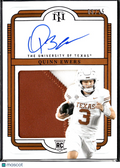 Quinn Ewers 2025 Panini National Treasures Collegiate Patch RC Auto /25 Texas