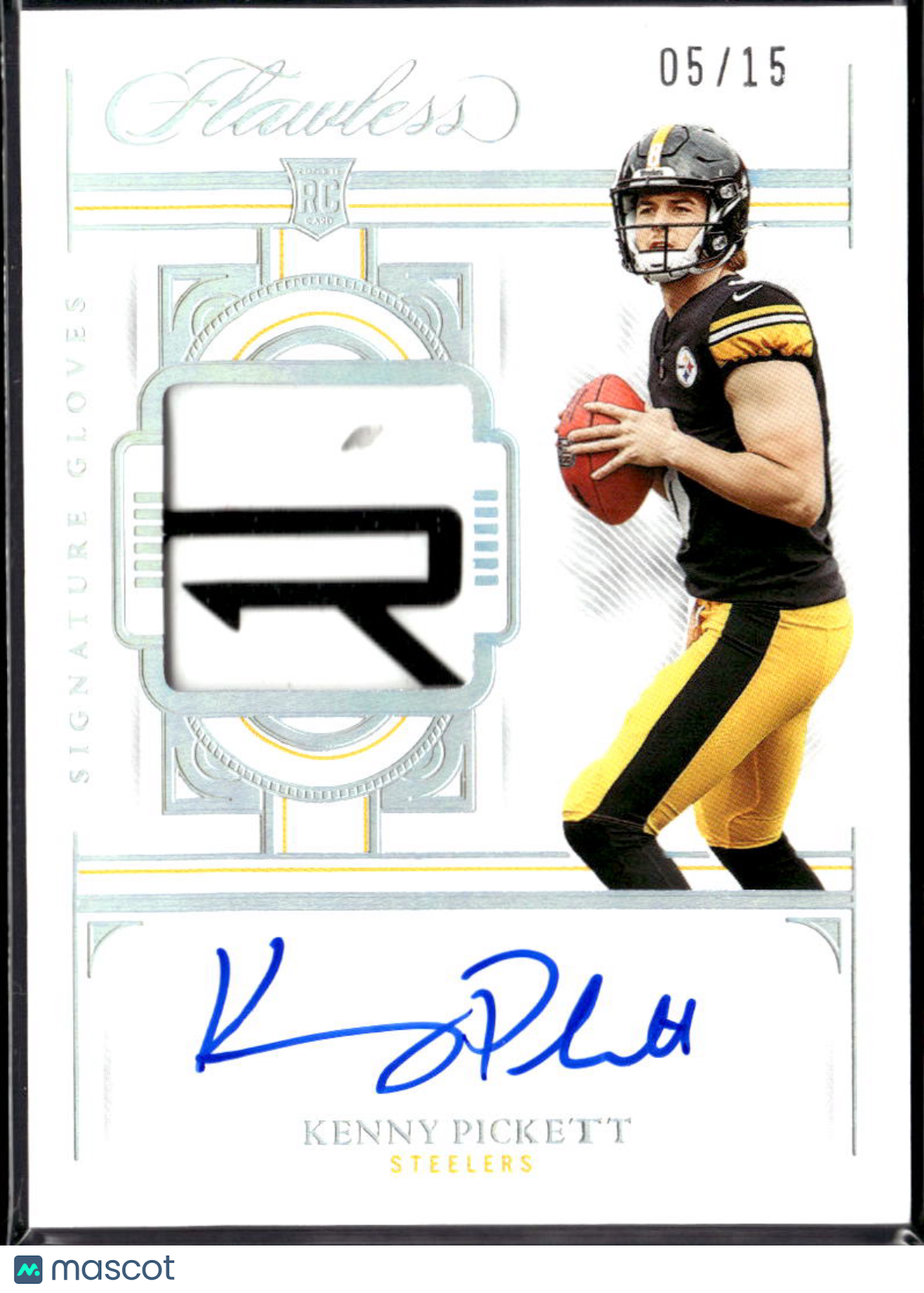 Kenny Pickett 2023 Flawless RC Signature Gloves Auto /15 Pittsburgh Steelers
