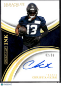 Christian Kirk 2025 Panini Immaculate Ink Auto /99 Houston Texans