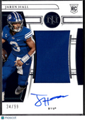 Jaren Hall 2023 Panini National Treasures Collegiate RC Patch Auto /99 BYU