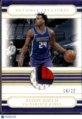 Buddy Hield 2021 National Treasures Patch Game-worn Patch /22 Sacramento Kings