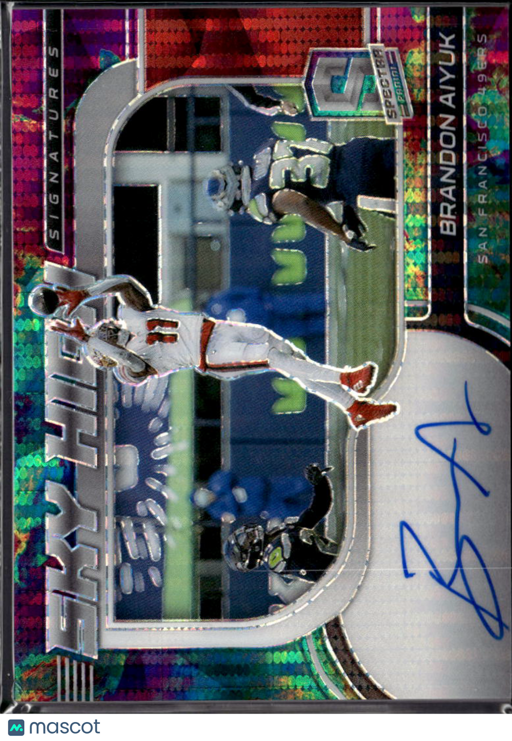 Brandon Aiyuk 2021 Panini Spectra Prizm Sky High Signatures Auto /50 49ers