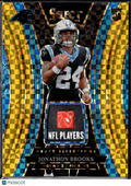 Jonathon Brooks 2025 Select RC Gold Checkerboard Laundry Tag Patch /10 Panthers