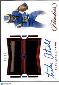 Tutu Atwell 2022 Panini Flawless Patch Auto Ruby /15 Los Angeles Rams
