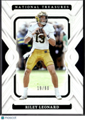 Riley Leonard 2025 National Treasures Collegiate RC /60 Notre Dame
