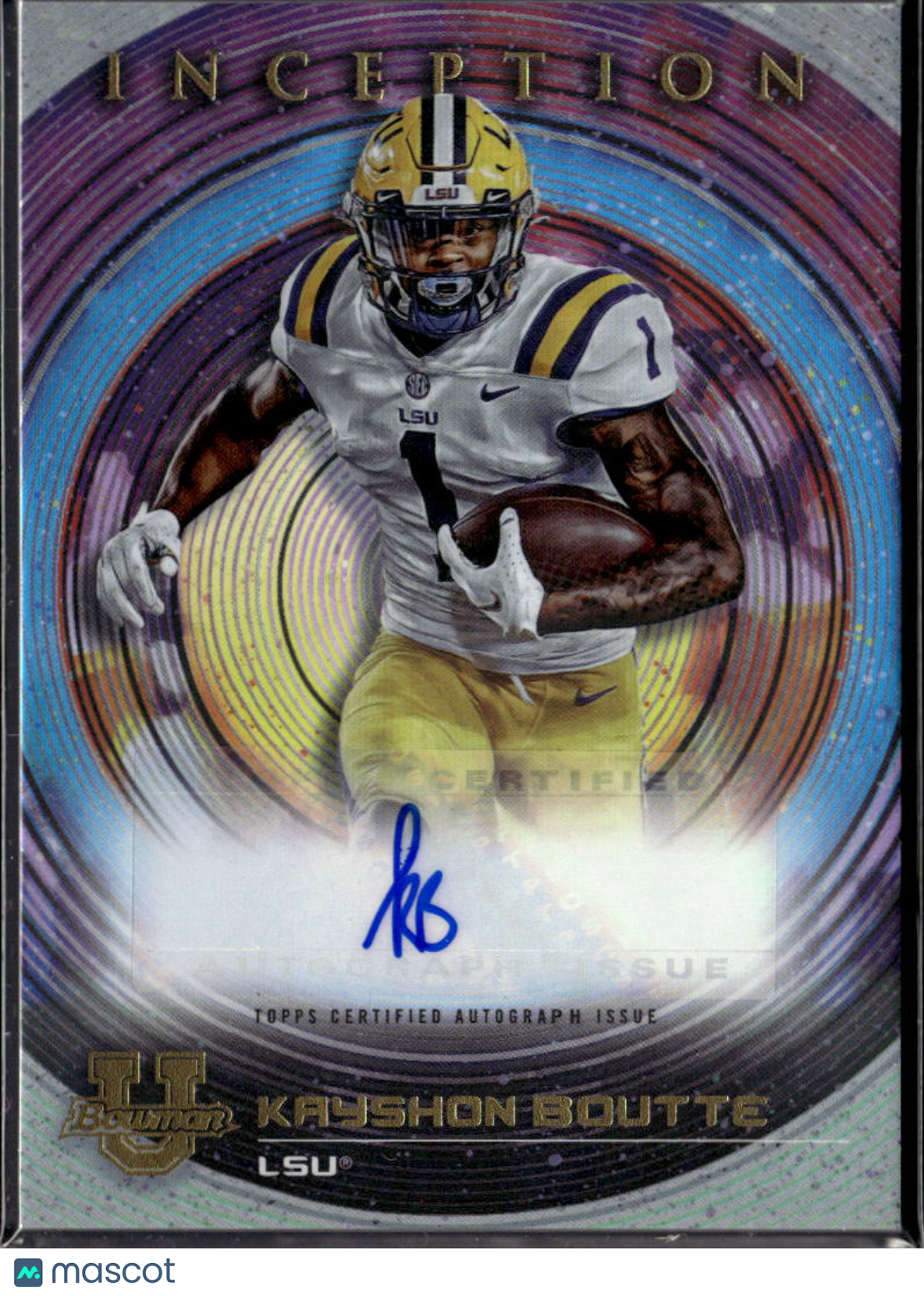 Kayshon Boutte 2023 Bowman University Inception Auto LSU Tigers
