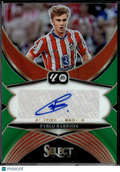 Pablo Barrios 2025 Panini Select La Liga Prizm Auto Green /5 Atlético de Madrid