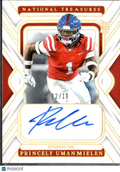 Princely Umanmielen 2025 National Treasures Collegiate RC Auto /10 Ole Miss