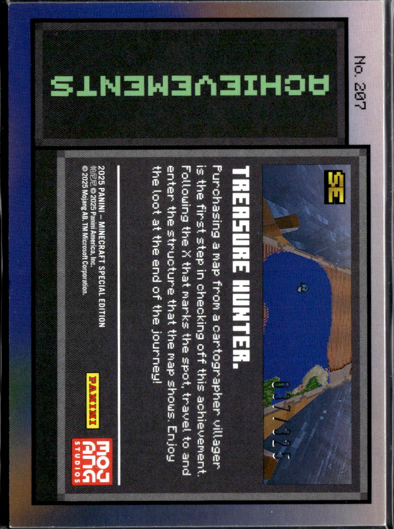 Treasured Hunter 2025 Panini Minecraft Special Edition Achievements #207 /325