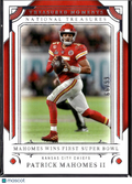 Patrick Mahomes 2025 National Treasures Treasured Moments /99 Kansas City Chiefs