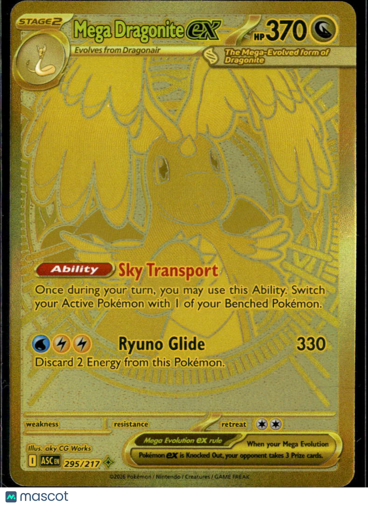 Mega Dragonite EX 2026 ME Ascended Heroes Holo Secret Rare HR #295/217