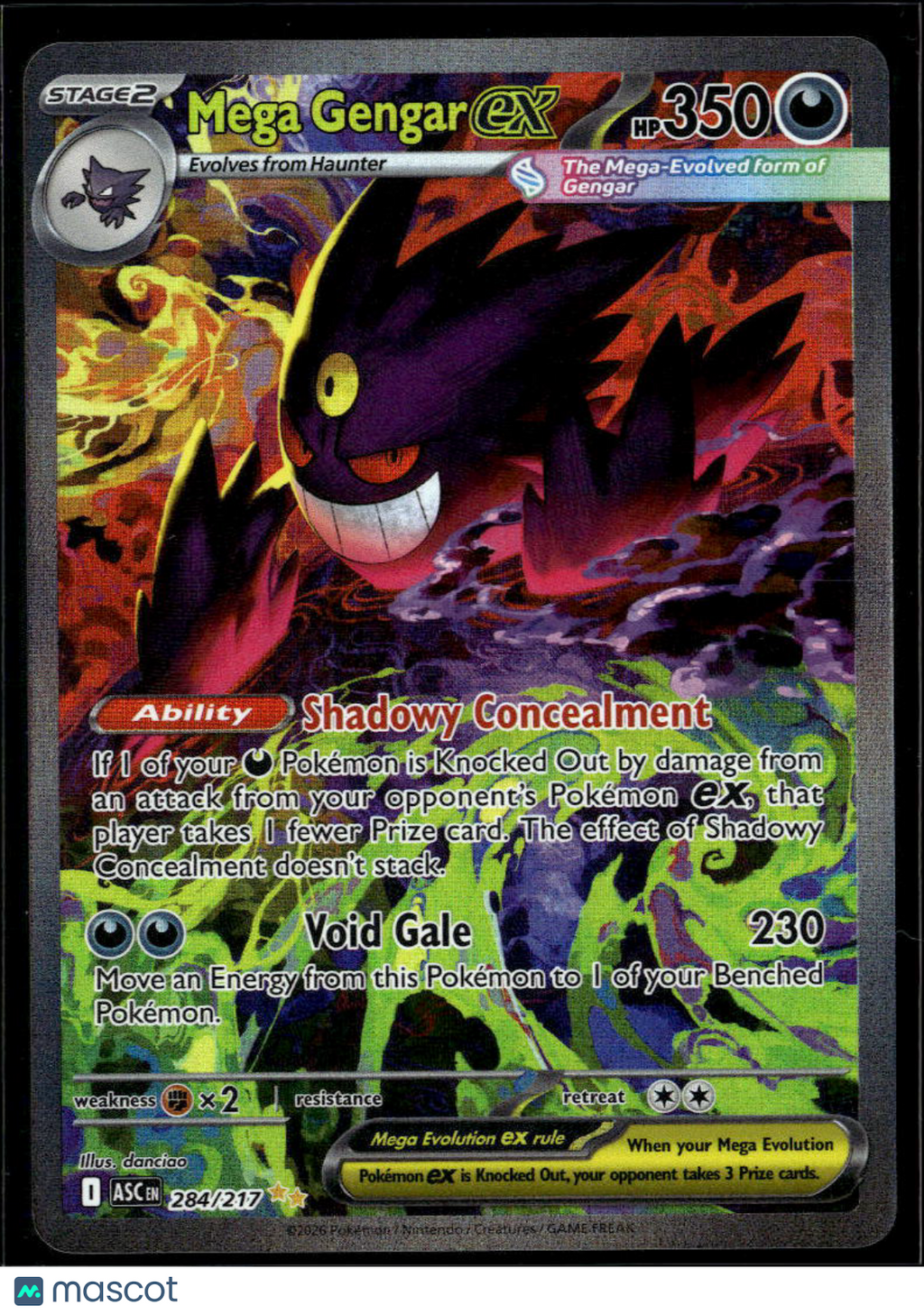 Mega Gengar EX 2026 – Ascended Heroes Etched Secret Rare SAR #284/217