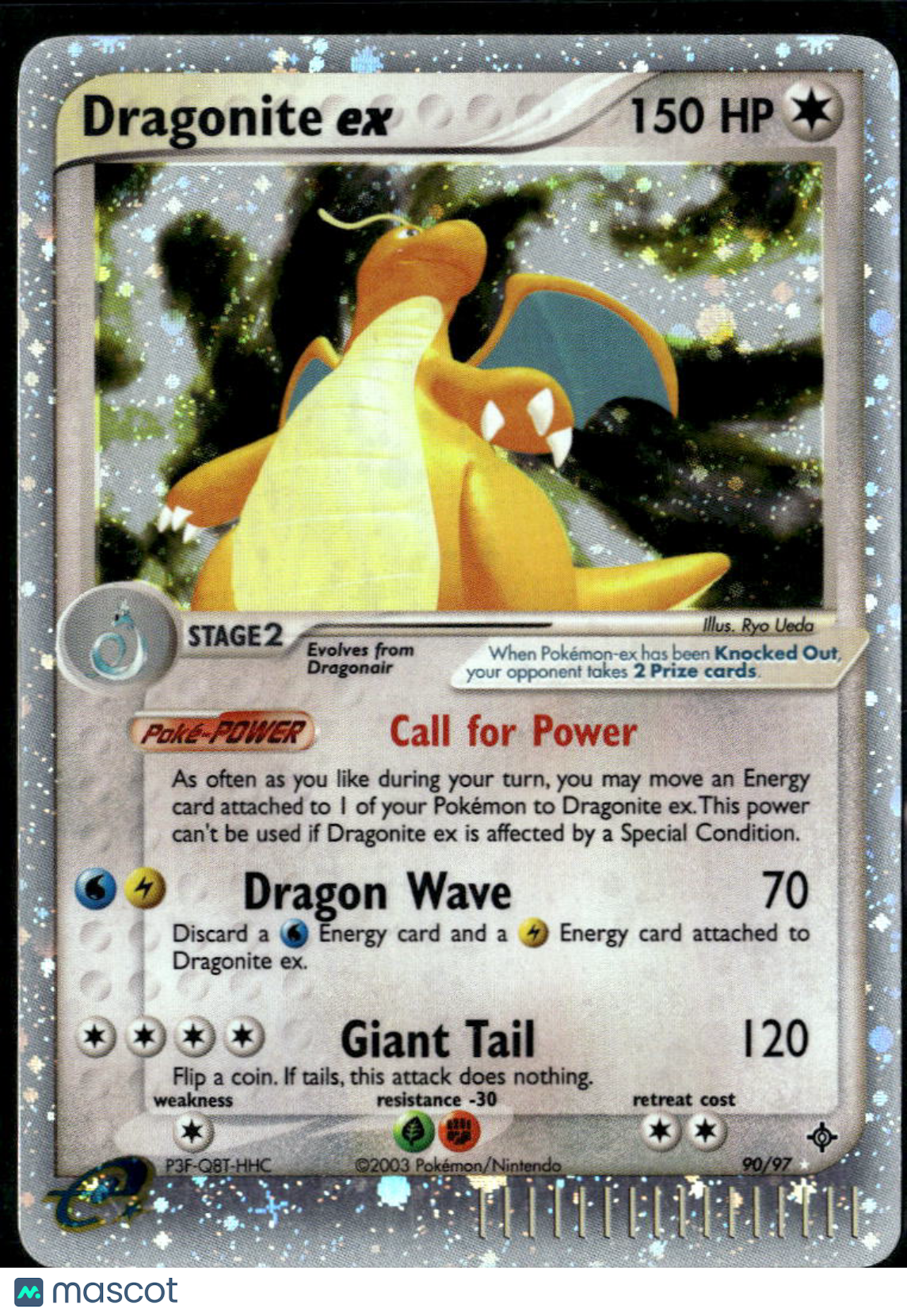 Dragonite EX Ereader 2004 EX Dragon Holo Rare #90/97