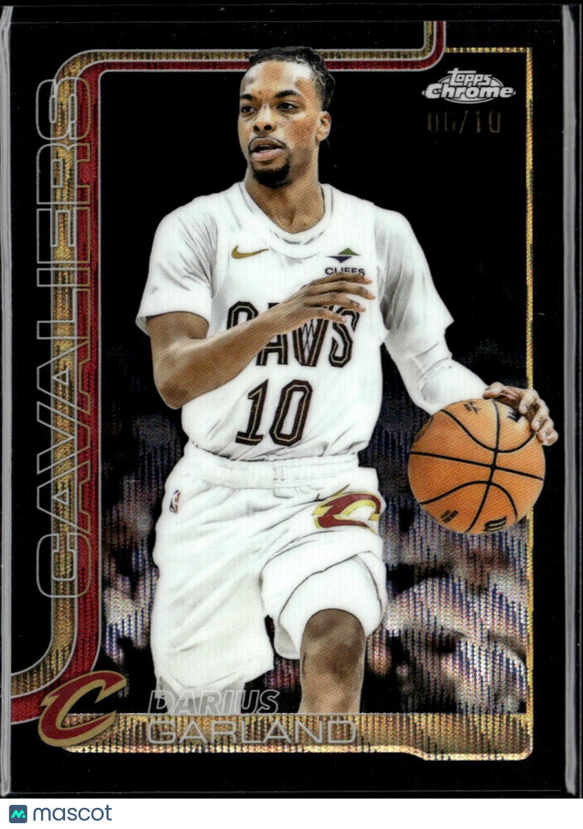 Darius Garland 2025-26 Topps Chrome Black Wave Refractor 6/10 Cavaliers