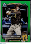 Ryan Wideman 2025 Bowman Chrome 1st Green Refractor RC 61/99 Padres