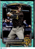 Ryan Wideman 2025 Bowman Chrome 1st Aqua Wave Refractor RC 33/125 Padres
