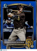 Ryan Wideman 2025 Bowman Chrome 1st Blue Refractor RC 122/150 San Diego Padres