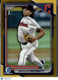Braylon Doughty 2024 Bowman Chrome 1st GOLD Refractor RC 4/50 Guardians