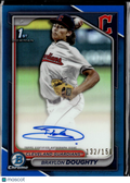 Braylon Doughty 2024 Bowman Chrome 1st Auto Autograph Blue RC 132/150 Guardians