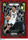 Keyonte George 2023-24 Prizm RC Red Sparkle Prizm SSP Rookie RC Utah Jazz