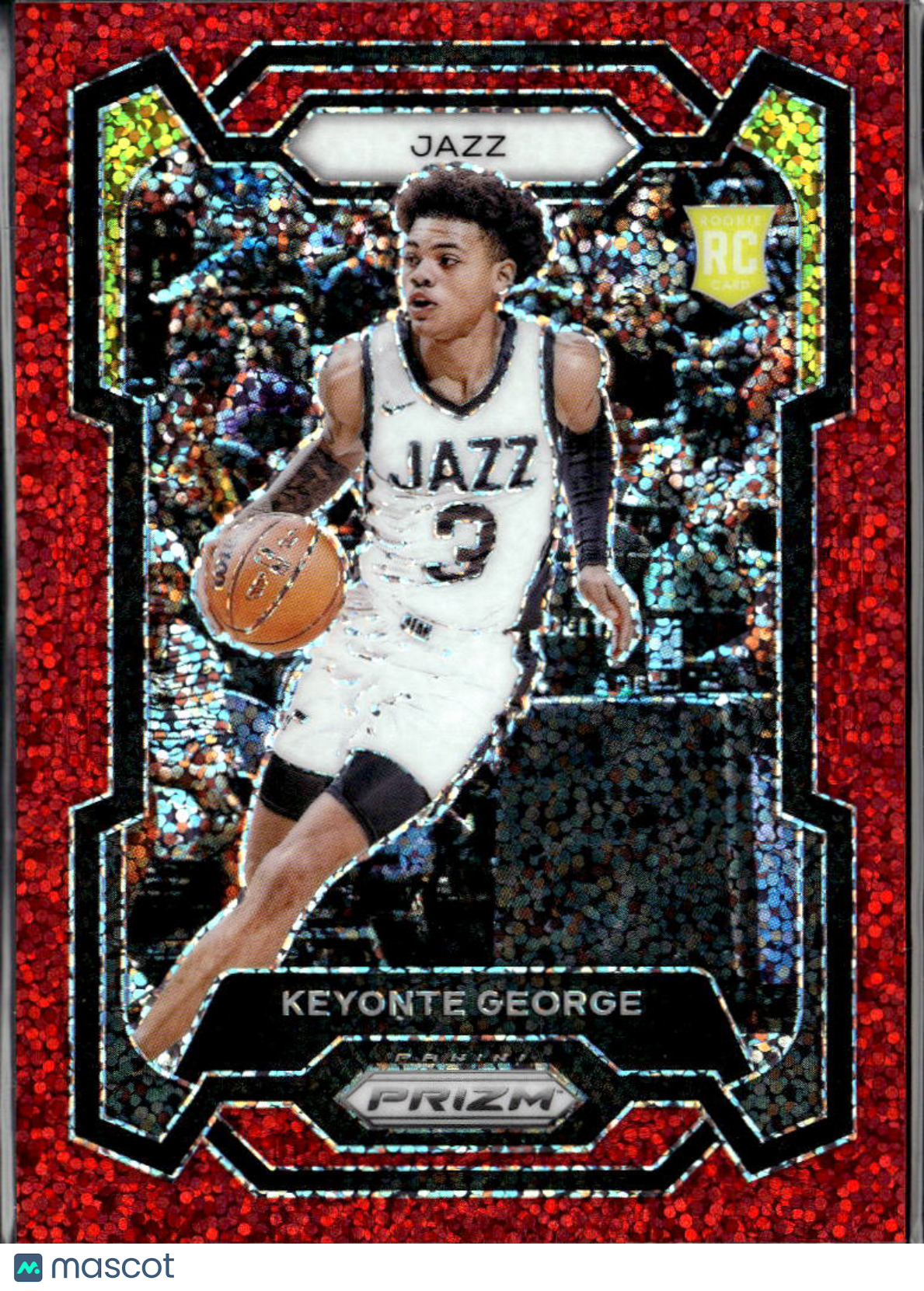 Keyonte George 2023-24 Prizm RC Red Sparkle Prizm SSP Rookie RC Utah Jazz