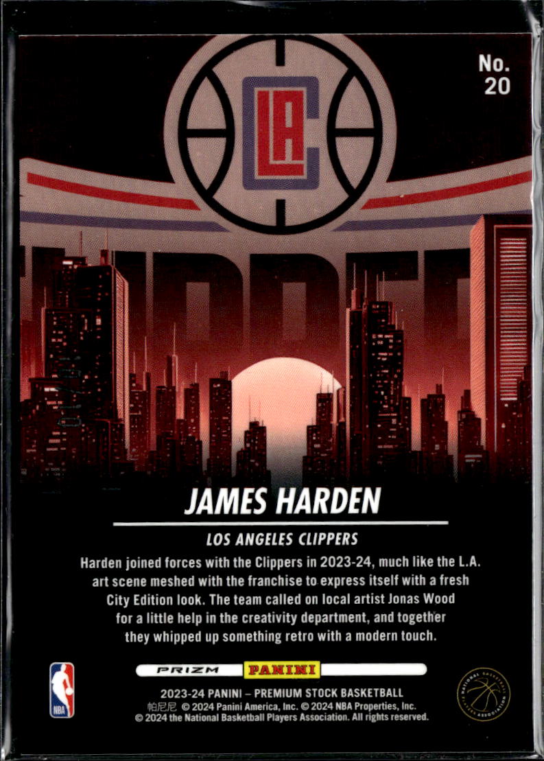 James Harden 20243-24 NBA Hoops City Edition GOLD Disco Prizm 10/10 Clippers