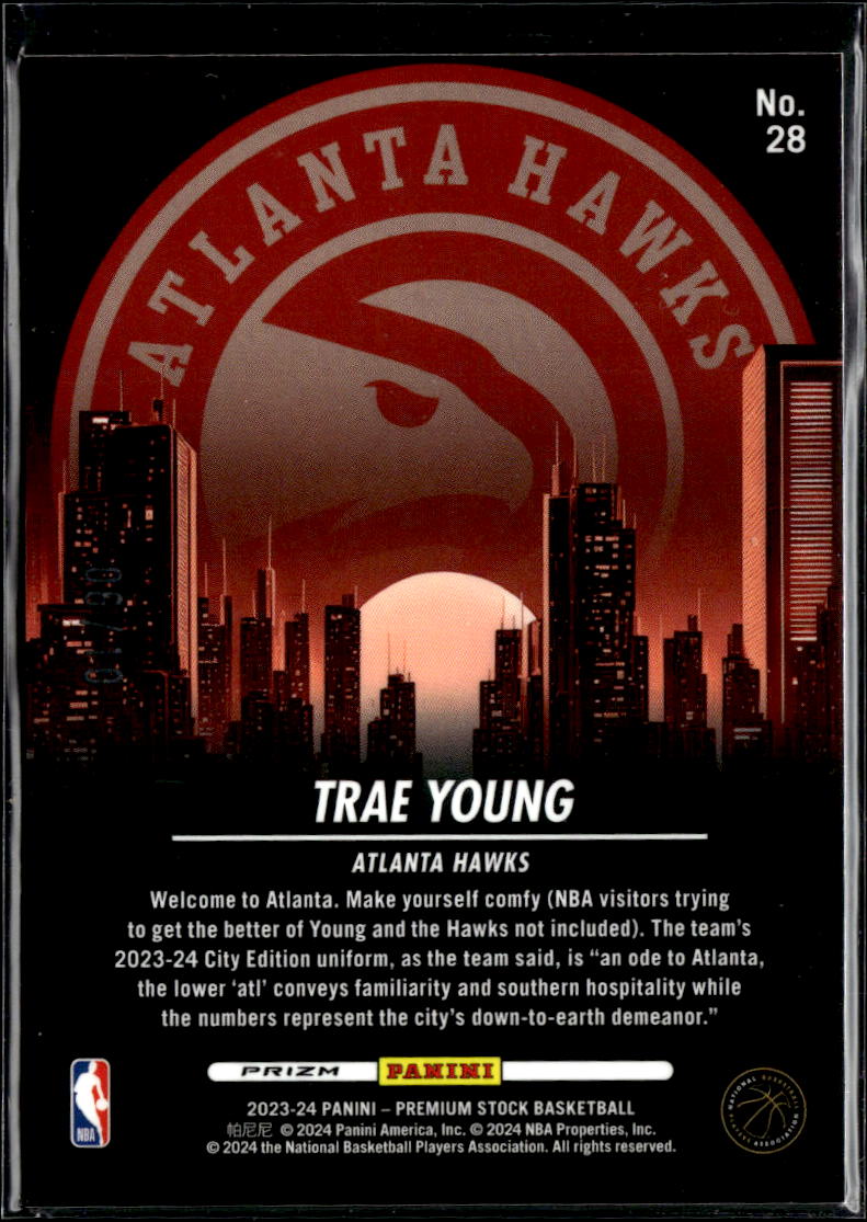 Trae Young 2023-24 NBA Hoops City Edition GOLD Disco Prizm 6/10 Atlanta Hawks