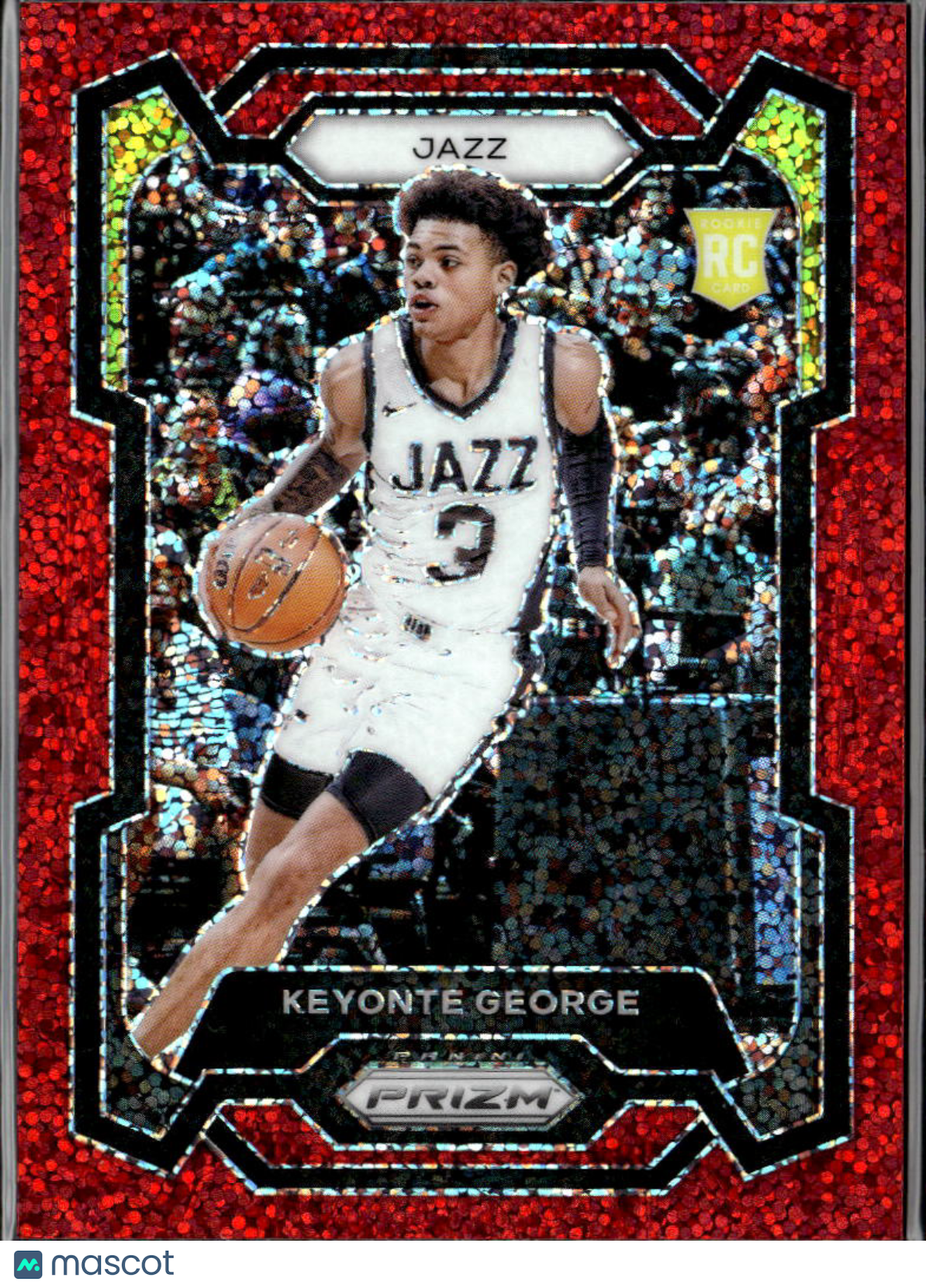 Keyonte George 2023-24 Prizm RC Red Sparkle Prizm SSP Rookie RC Utah Jazz