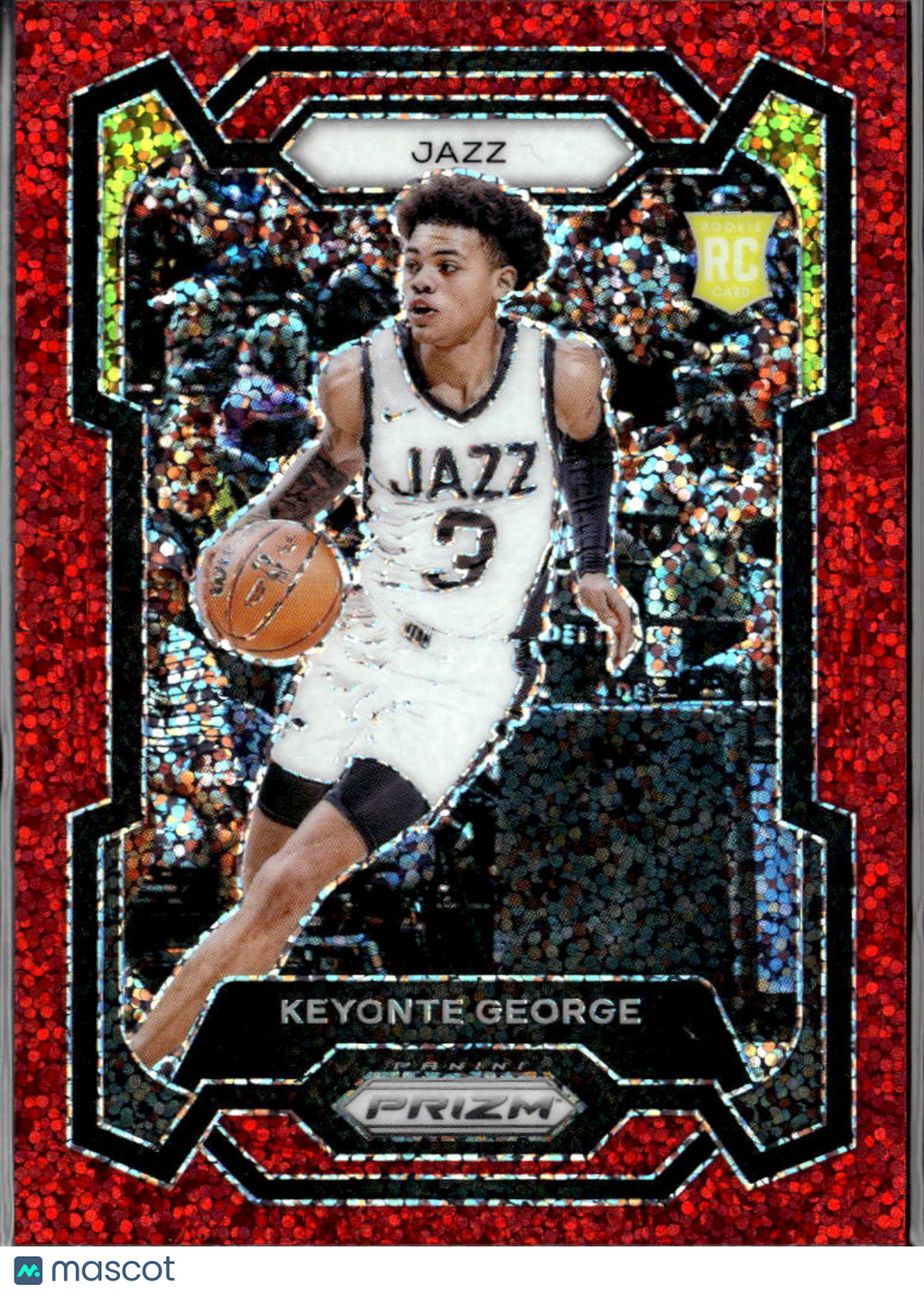 Keyonte George 2023-24 Prizm RC Red Sparkle Prizm SSP Rookie RC Utah Jazz