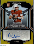 Quinn Ewers 2025 Prizm Draft Auto Autograph RC GOLD 4/10 Texas Longhorns