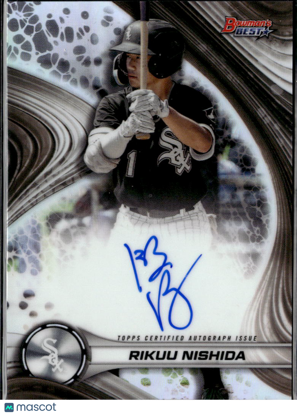 Rikuu Nishida 2024 Bowman's Best Auto Autograph REFRACTOR Chicago White Sox