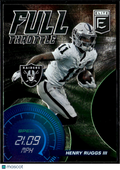 Henry Ruggs III 2021 Donruss Elite Full Throttle Insert Las Vegas Raiders