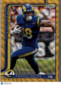 Terrance Ferguson 2025 Topps Chrome GOLD Wave Refractor Rookie 7/50 LA Rams