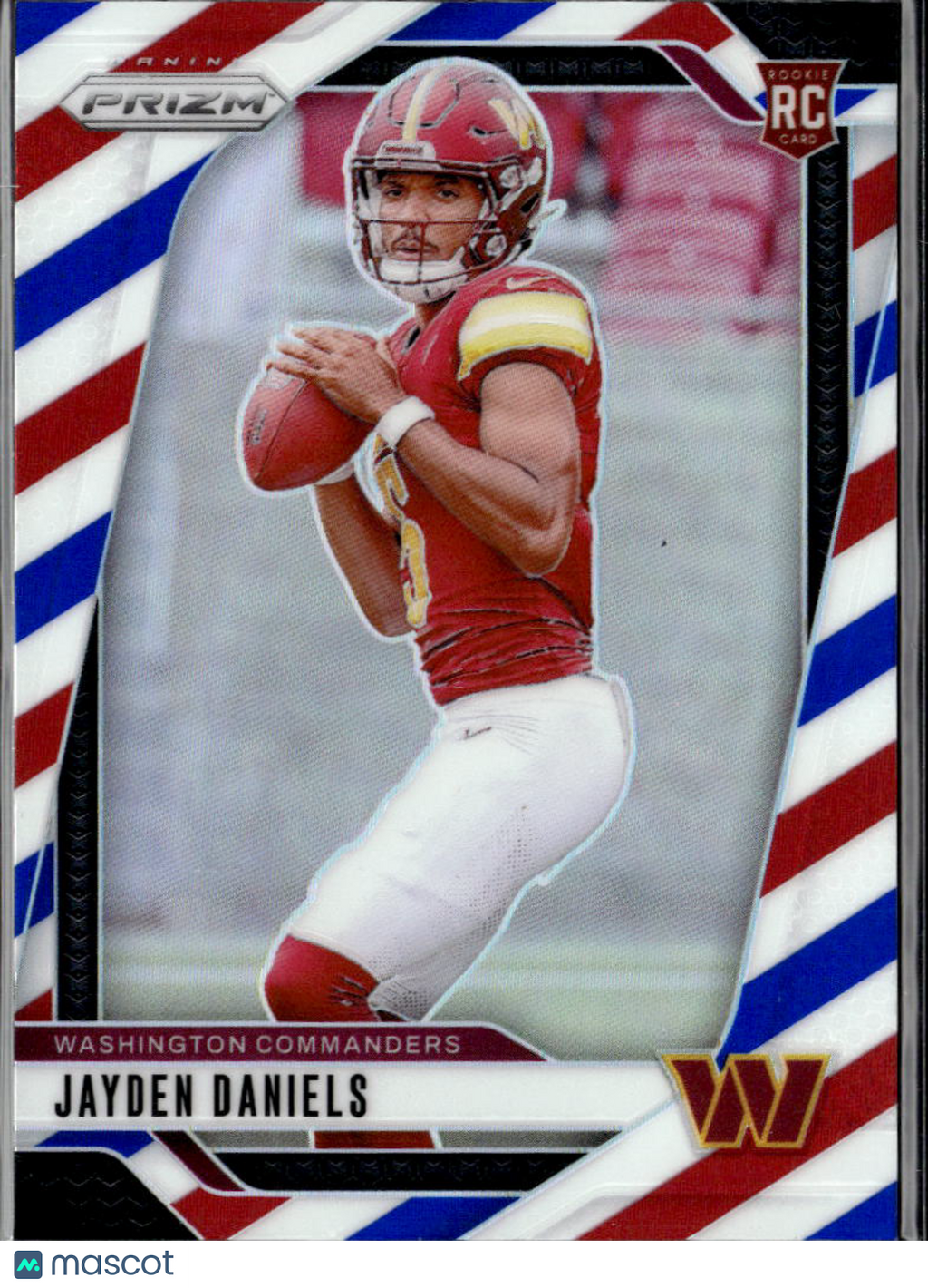 Jayden Daniels 2024 Prizm Red White Blue Prizm Rookie RC Washington Commanders