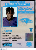 Zay Flowers 2023 Contenders Permit to Dominate SSP CASE HIT RC Baltimore Ravens