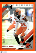 Denzel Ward 2019 Donruss Orange Jersey Number 10/21 Cleveland Browns
