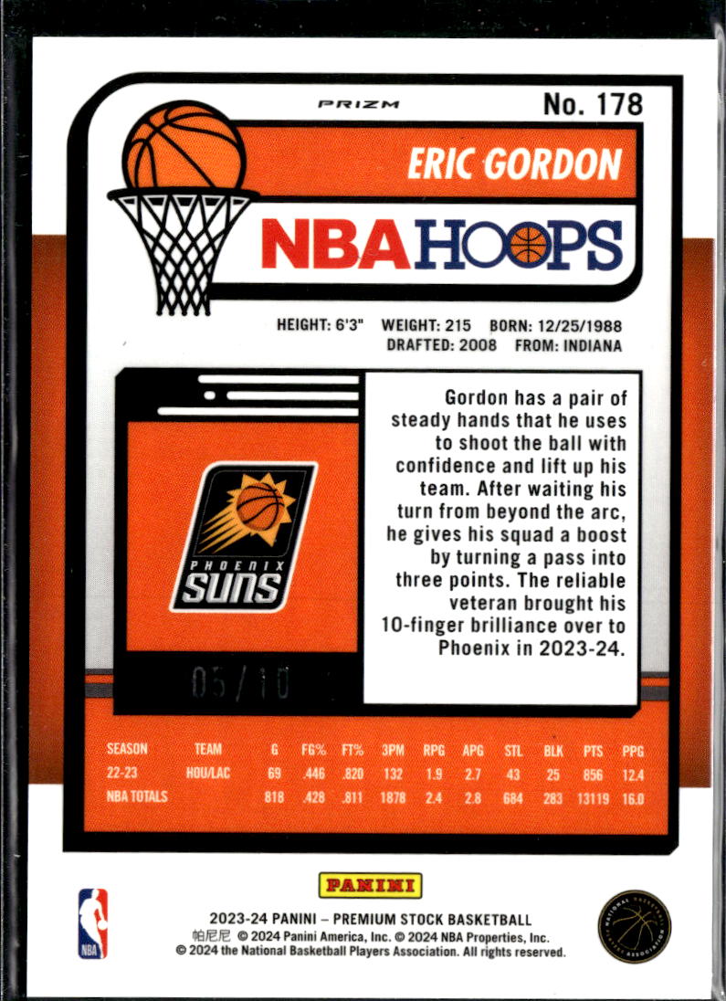 Eric Gordon 2023-24 NBA Hoops GOLD Prizm 5/10 Phoenix Suns