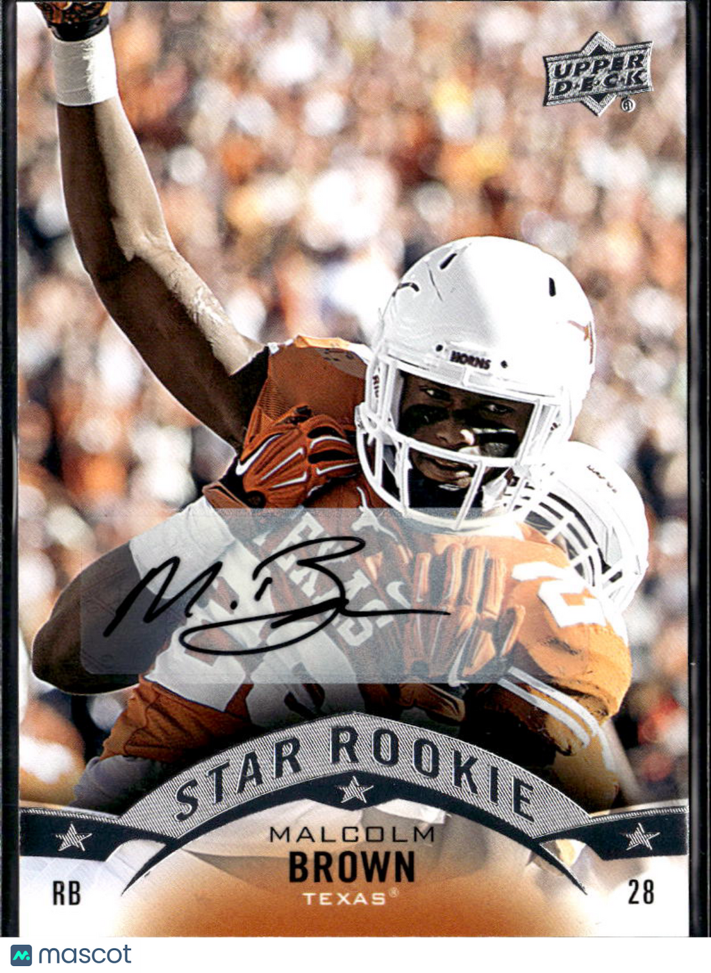 Malcolm Brown 2015 Upper Deck Auto Autograph Image Variation SSP Texas Longhorns