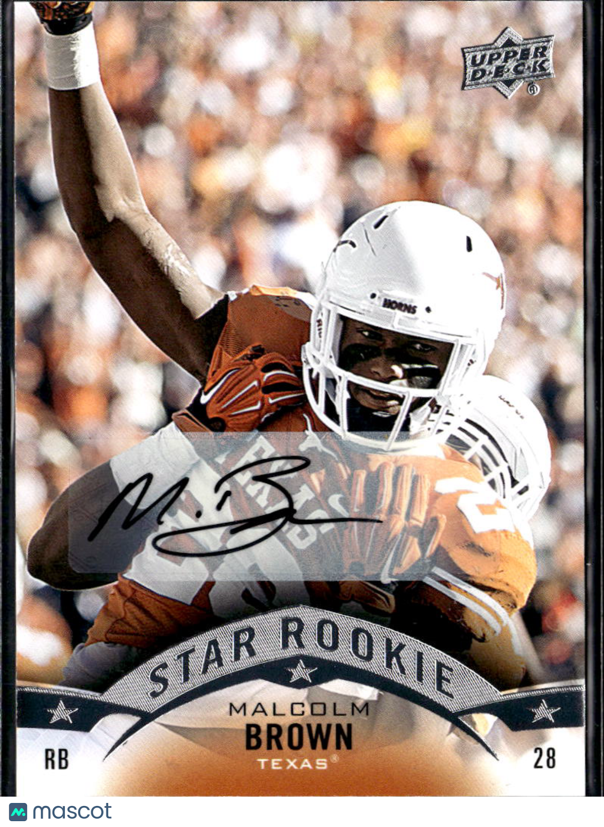 Malcolm Brown 2015 Upper Deck Auto Autograph Image Variation SSP Texas Longhorns