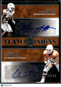 Malik Jefferson / Connor Williams 2018 Majestic Auto Autograph 14/25 Longhorns