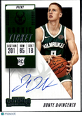 Donte DiVincenzo 2018-19 Contenders On Card Auto Autograph RC Milwaukee Bucks