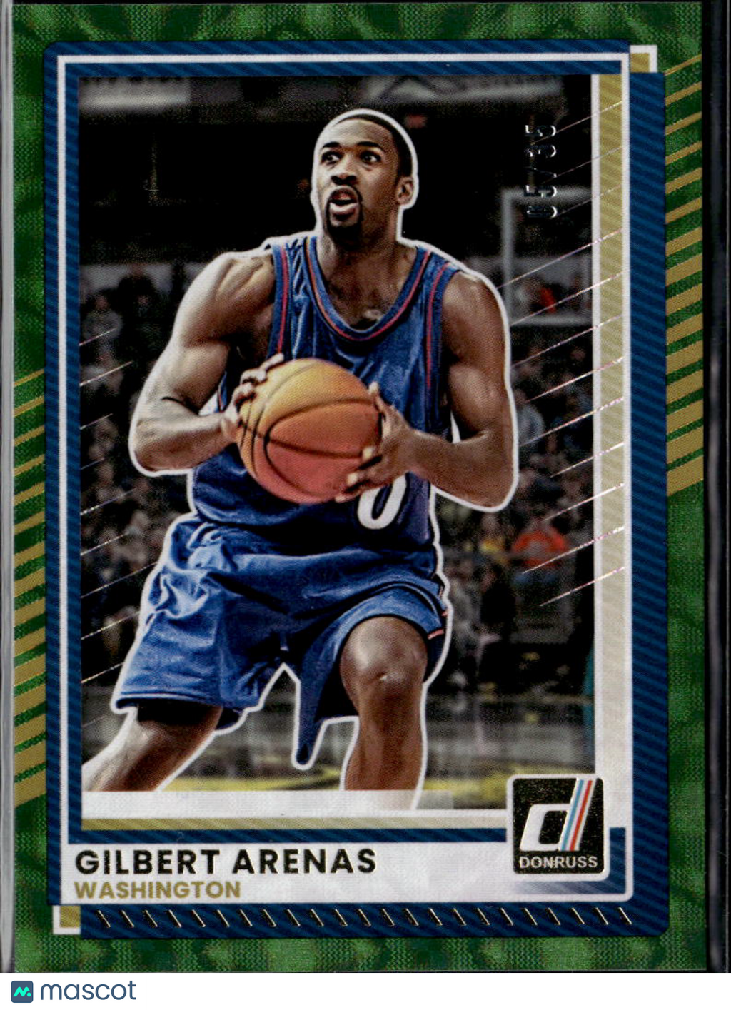Gilbert Arenas 2025 Donruss Green Laser 5/35 Washington Wizards