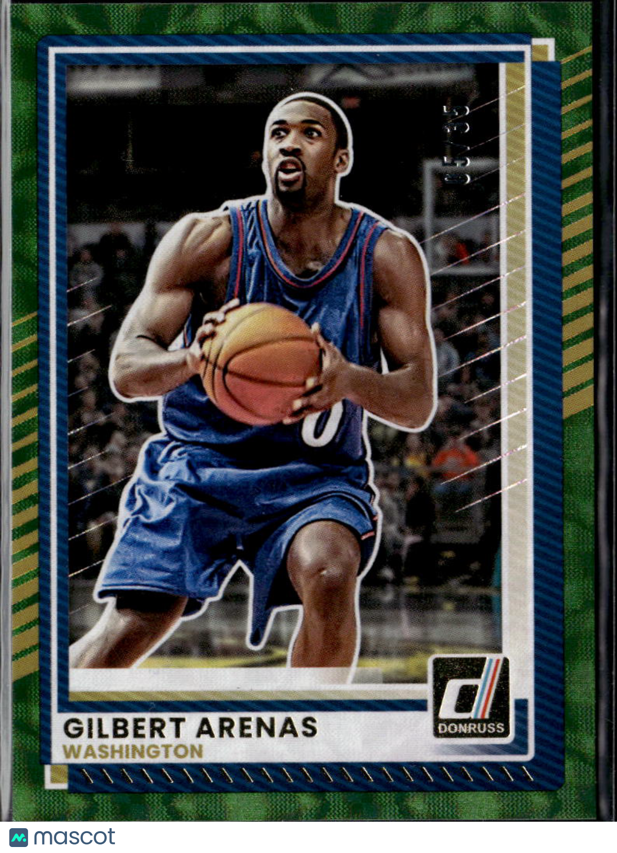 Gilbert Arenas 2025 Donruss Green Laser 5/35 Washington Wizards